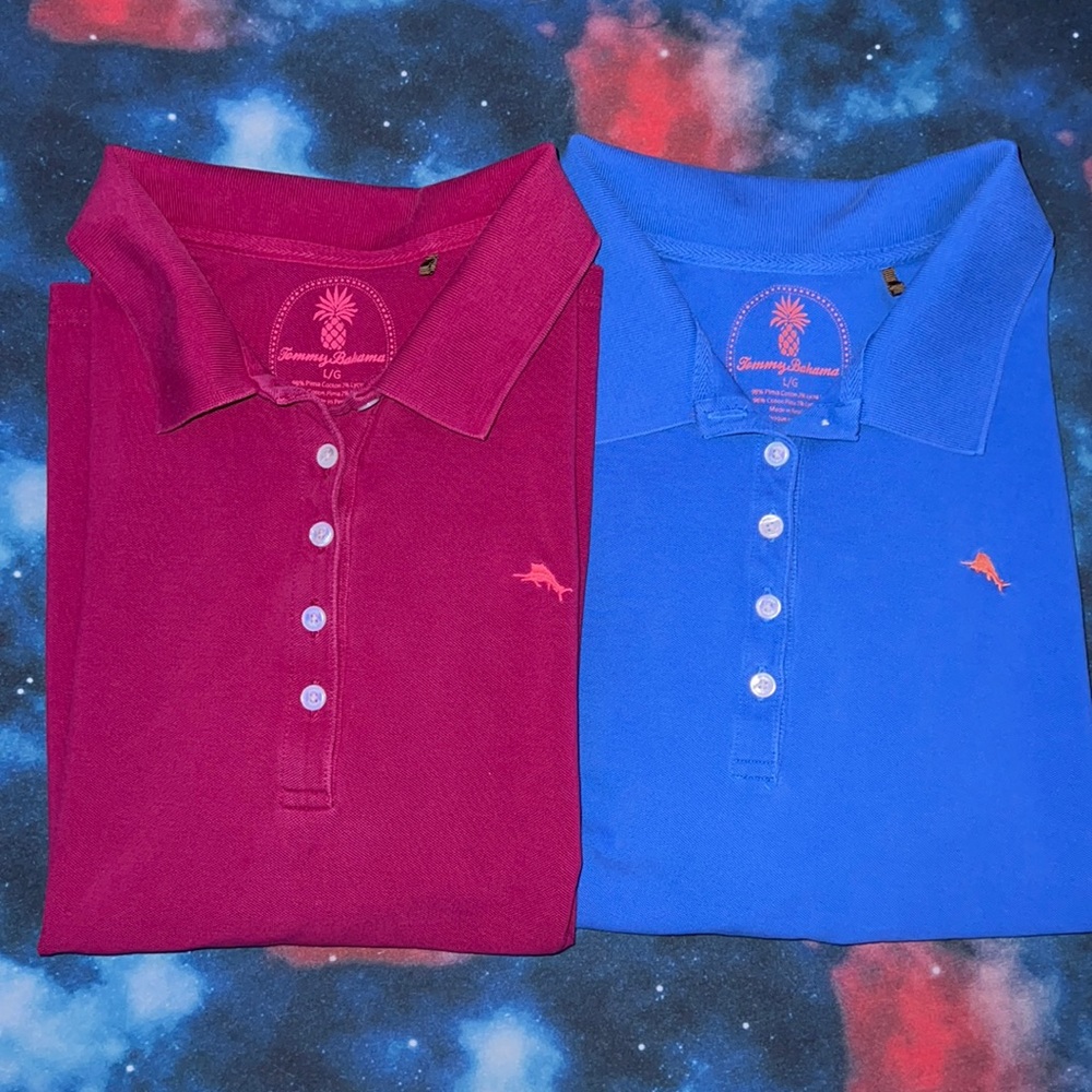 2 Tommy Bahama Polo Shirts